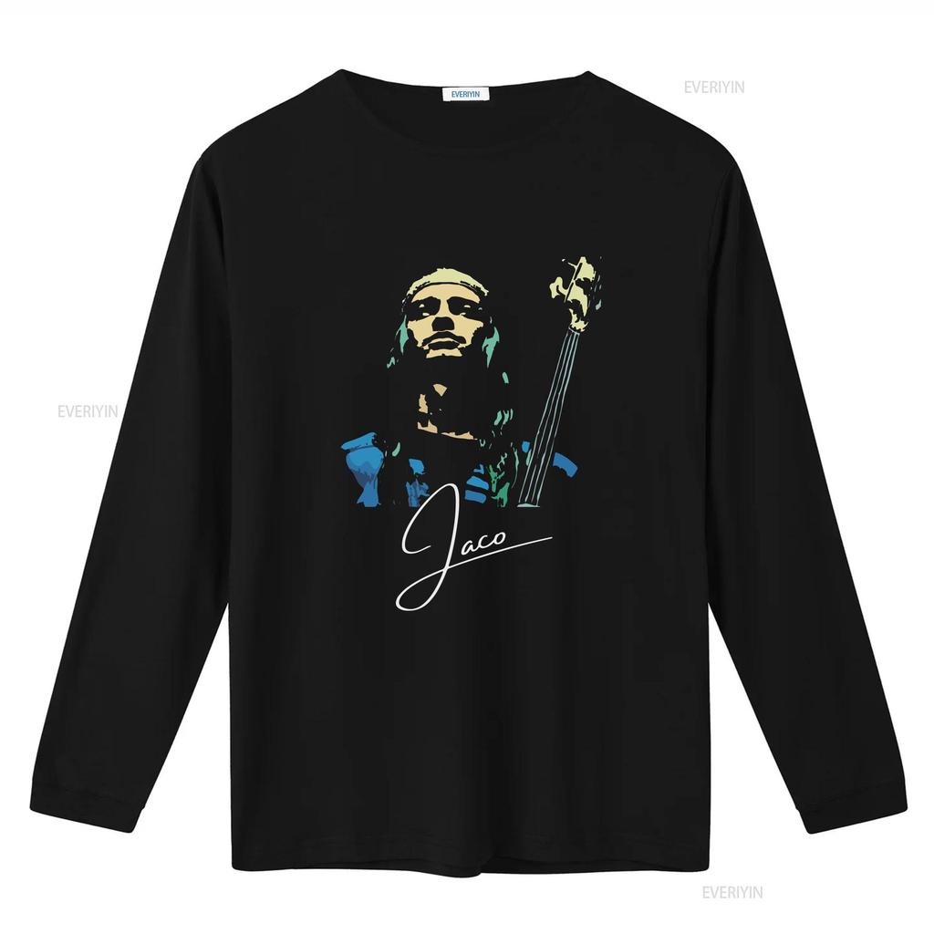 Jaco Pastorius Signature T Shirt vintage Washed graphic homme Versatile Casual Stretched Comfortable fashion Stylish