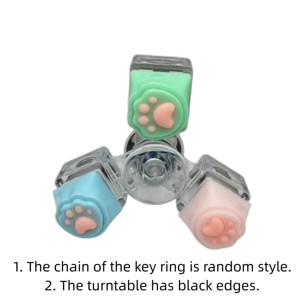 Cartoon Cat Paw Keycap Keychain Colorful Cat Claw Button Pendant Bag Pendant