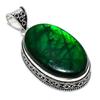 Зеленый лабрадорит драгоценный камень ручной работы 925 стерлинговое серебро подарок кулон 2,48" Q9l47