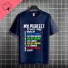 Funny My Perfect Cruise Day Graphic Tshirt for Unisex  Unisex Casual Fashion Short Sleeve Pure Cotton Tshirt for Family Trip Wear