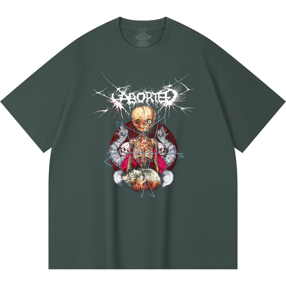 Хлопковая футболка плотностью 230 г/м² 100% Хлопок Heavy Metal Футболка с принтом рок-группы Популярная музыка Унисекс Тяжелая хлопковая футболка