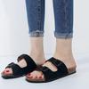 Ladies Shoes Basic Women's Slippers Fashion Belt Buckle Casual Slippers Women Summer Peep Toe Solid Flat Slippers