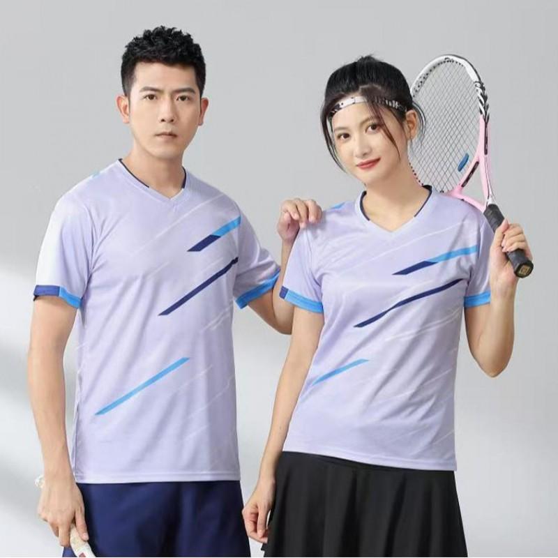 Quick-Dry Badminton Shirt Men Women Kids Students Lightweight Sport Top Breathable Training Tee