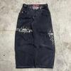 Джинсы JNCO Винтажные Хип-хоп Свободные Джинсы Мужские Готические С Высокой Талией Широкие Штаны Уличная Одежда