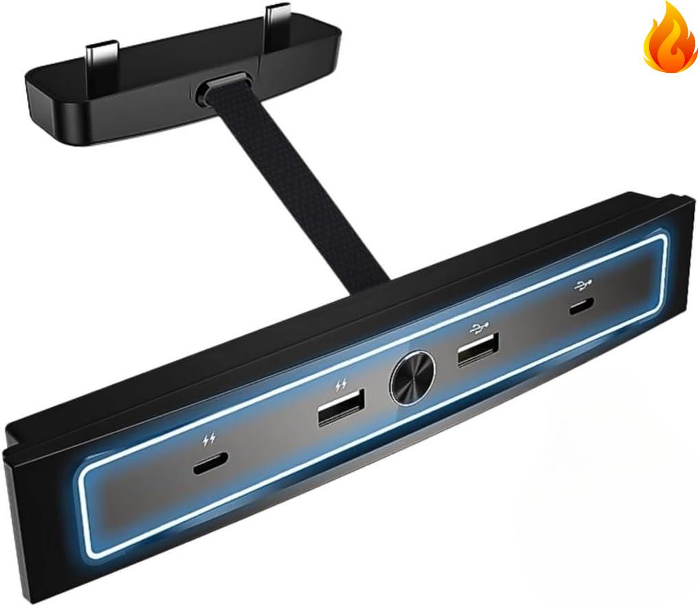 Для Model 3 Y 2026-2026 27 Вт USB Быстрая Зарядка Интеллектуальный Разветвитель Хаб Док-станция Питание Разветвитель Безопасный Прочный Удлинитель