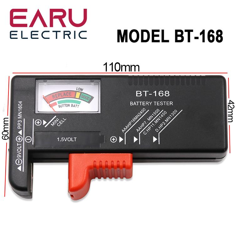 Батареи BT-168 AA/AAA/C/D/9 В/1,5 В, универсальный таблеточный аккумулятор, измеритель с цветовой кодировкой, индикатор напряжения, тестер, проверка мощности BT168