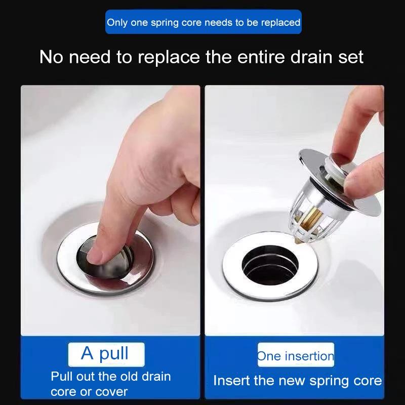 Универсальный сливной фильтр с выдвижным сердечником, заглушка для раковины в ванной, заглушка для умывальника, дезодорант для кухни, сливная заглушка для пола, слив нажимного типа