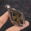 Chiastolite Pendant Copper Wire Wrapped Pendant Genuine Gemstone Pendant Copper Wire Wrap Jewelry Handmade Pendant Rainbow Moonstone Jewelry