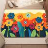 1PC Flowers Pattern Home Door Mats Kitchen Rugs Non-Slip Pop Design Bathroom Rugs Bath Mat Carpet for Home Sink Laundry Decor