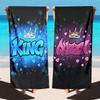 2 шт. Парные пляжные полотенца King & Queen, Роскошный романтический набор пляжных полотенец для него и нее