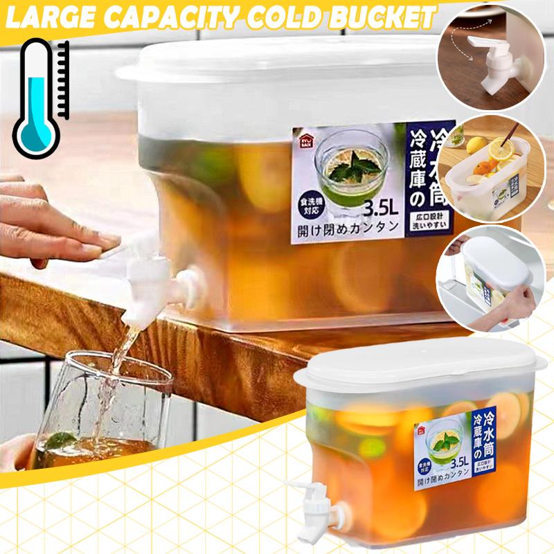 Ведро для напитков на 3,5 л, диспенсер для напитков с краном, холодильник, холодный чайник