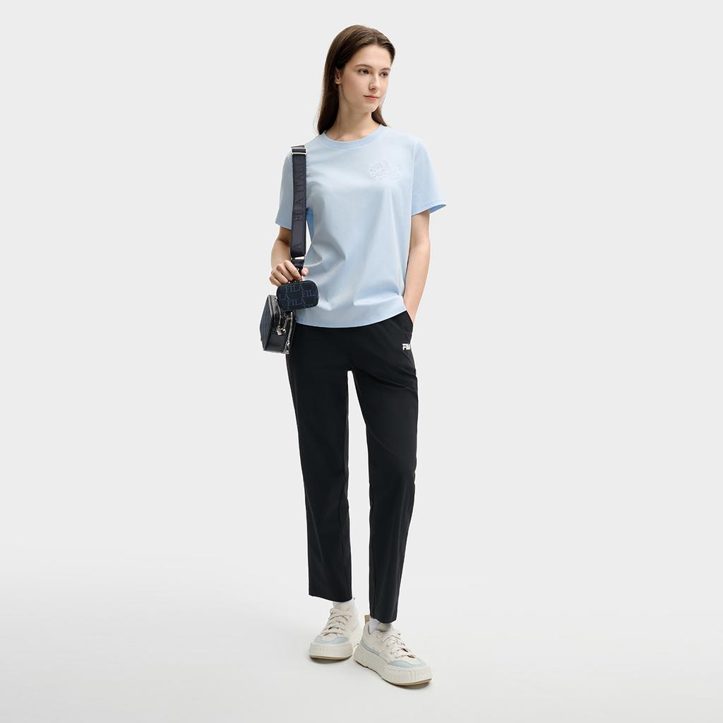 New FILA T Shirt Women's Glaze Grass Blue F11W528106F-LB
