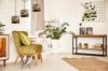 Ceiling hanging lamp with spider pattern lampshade, gold