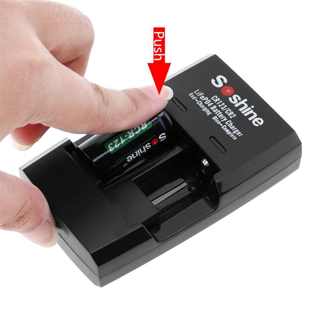 Зарядное устройство для аккумуляторов CR123/CR2 для 16340 15266 14250 3.2V двухслотовое USB зарядное устройство