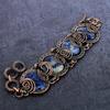Браслет из медной проволоки ручной работы с драгоценным камнем содалитом 7-8 дюймов F4T89