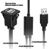 Водонепроницаемый USB-кабель-адаптер для автомобильных зарядных устройств, штекер-гнездо, квадратный зажим, одновременная зарядка 2 устройств