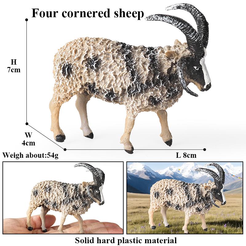 Oenux Классическая Симуляция Фермерских Животных Овца Коза Аргали Антилопа Модель Фигурка Действия Домашняя Птица Фигурки Милая Игрушка Для Ребенка Подарок