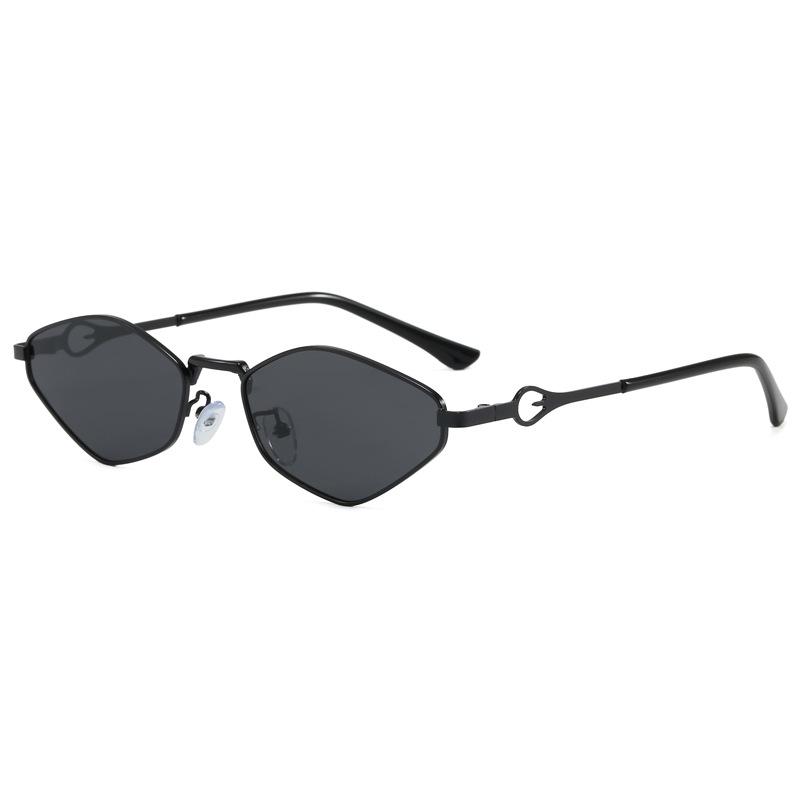Metal polygonal small frame sunglasses men's new outdoor personality versatile sunscreen shading polarized sunglasses tide