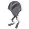 Autumn and winter cashmere hat small scarf integrated hat women's knitted hat solid color warm ear protection Lei Feng hat cover cold hat cross