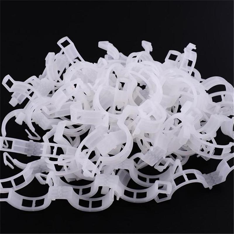  100pcs Plastic Garden Plant Flowers Tied Bundle Branch Clamp Clip Class Tools Fixing Accessories