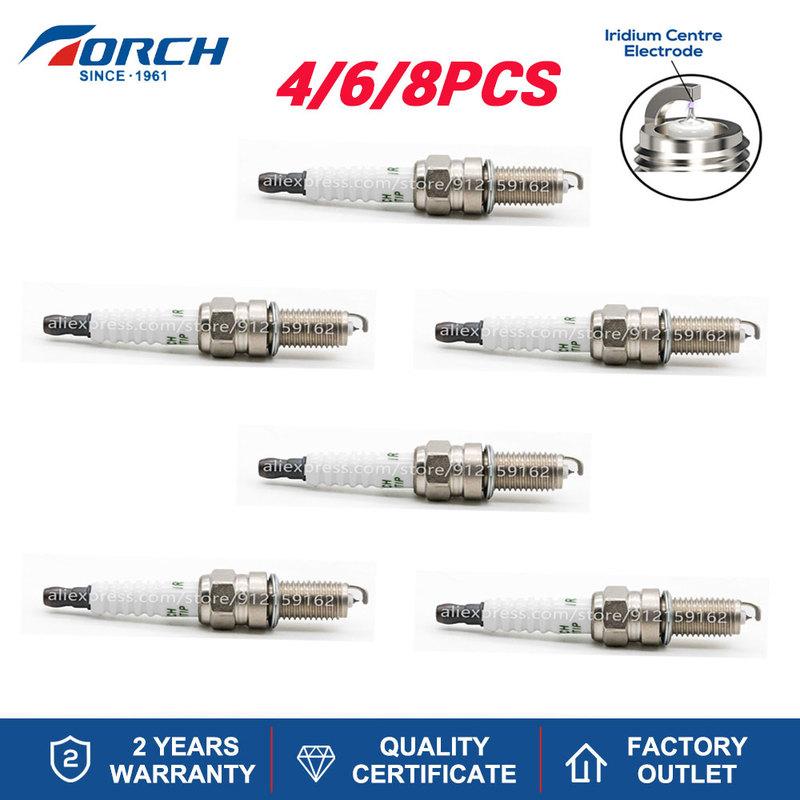 4-8 шт. Иридиевые свечи зажигания с цельным наконечником TORCH DK9RTIP Замена для IKR9H8 IKR9F8 DCPR9EIX XU27EPR-U SUZUKI 09482-00537
