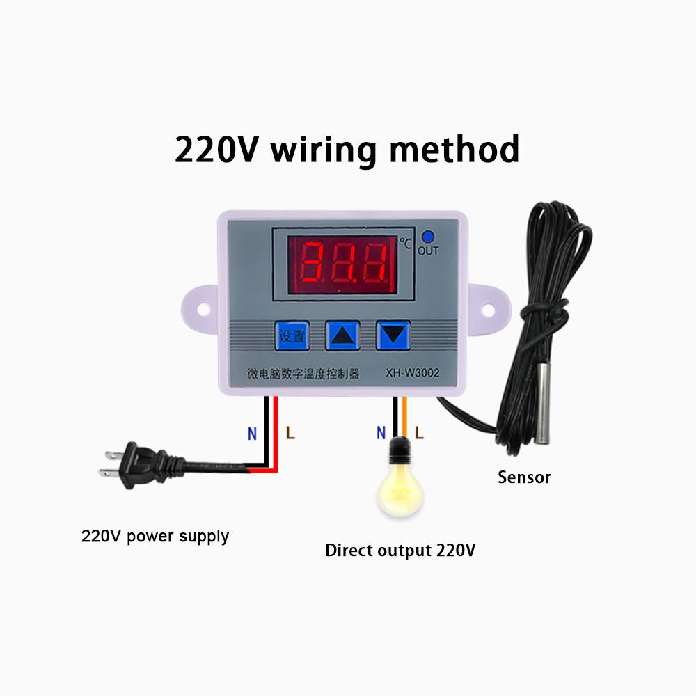 XH-W3002 W3001 Цифровой светодиодный регулятор температуры 10А Термостат Регулятор Для аксессуаров промышленных инструментов