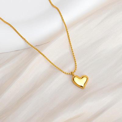 Универсальное ожерелье French Love из 18-каратного золота: Подвеска из титановой стали Niche Design для женщин