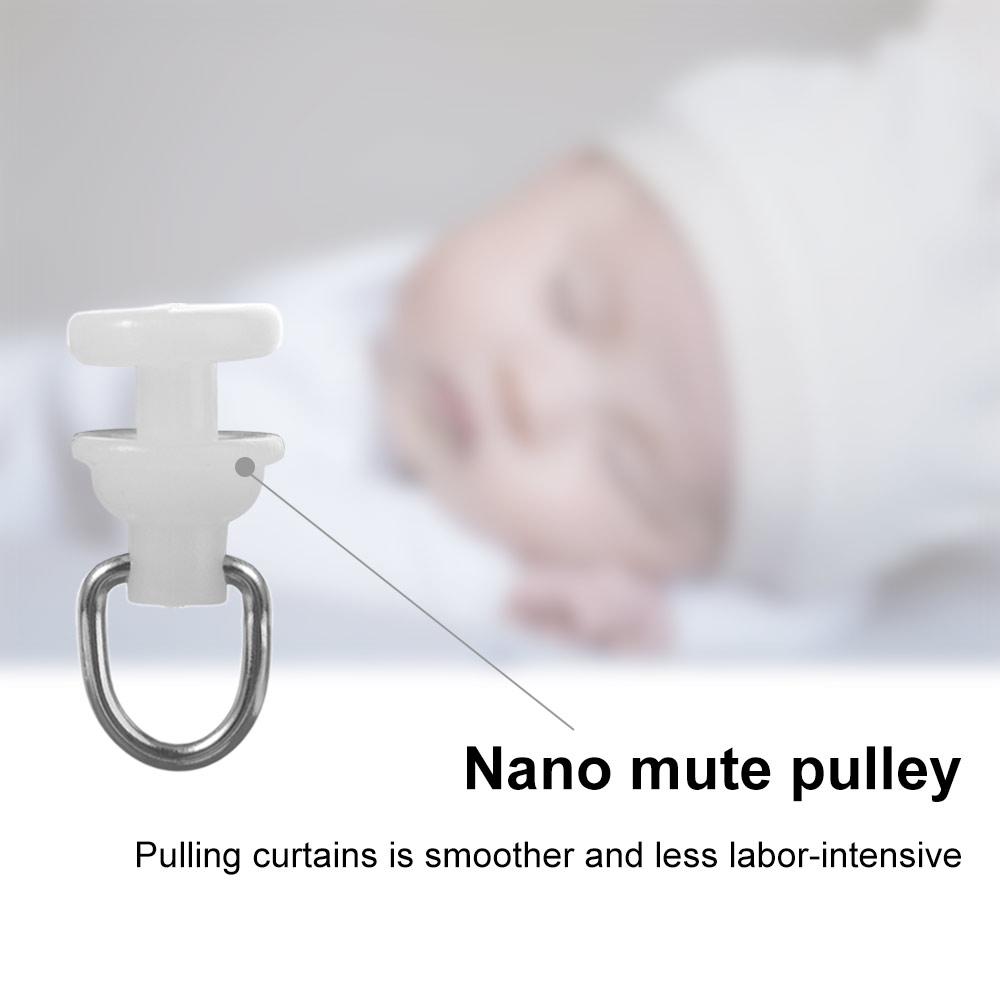 50 шт. Пластиковые глайдеры для шторной направляющей, прочные и надежные ролики-крючки для штор, шторы для комнаты