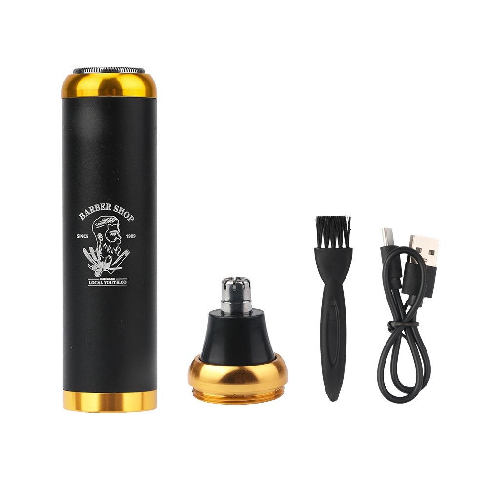 Профессиональная электробритва с Т-образным лезвием, машинка для стрижки волос, USB перезаряжаемая беспроводная бритва для бороды, триммер для носа и ушей, бритва, праздничный подарок для него
