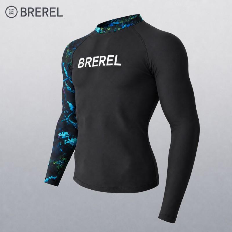 Mens UV Protection Rash Guard Set Long Sleeve Quick Dry Swimsuit Surfing Snorkeling Diving Swimming