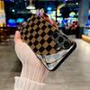 Black brown square grid phone case s26 ultra case s25 ultra case glass for Samsung Galaxy S26 S25 S24 S23 S22FE Ultra Plus