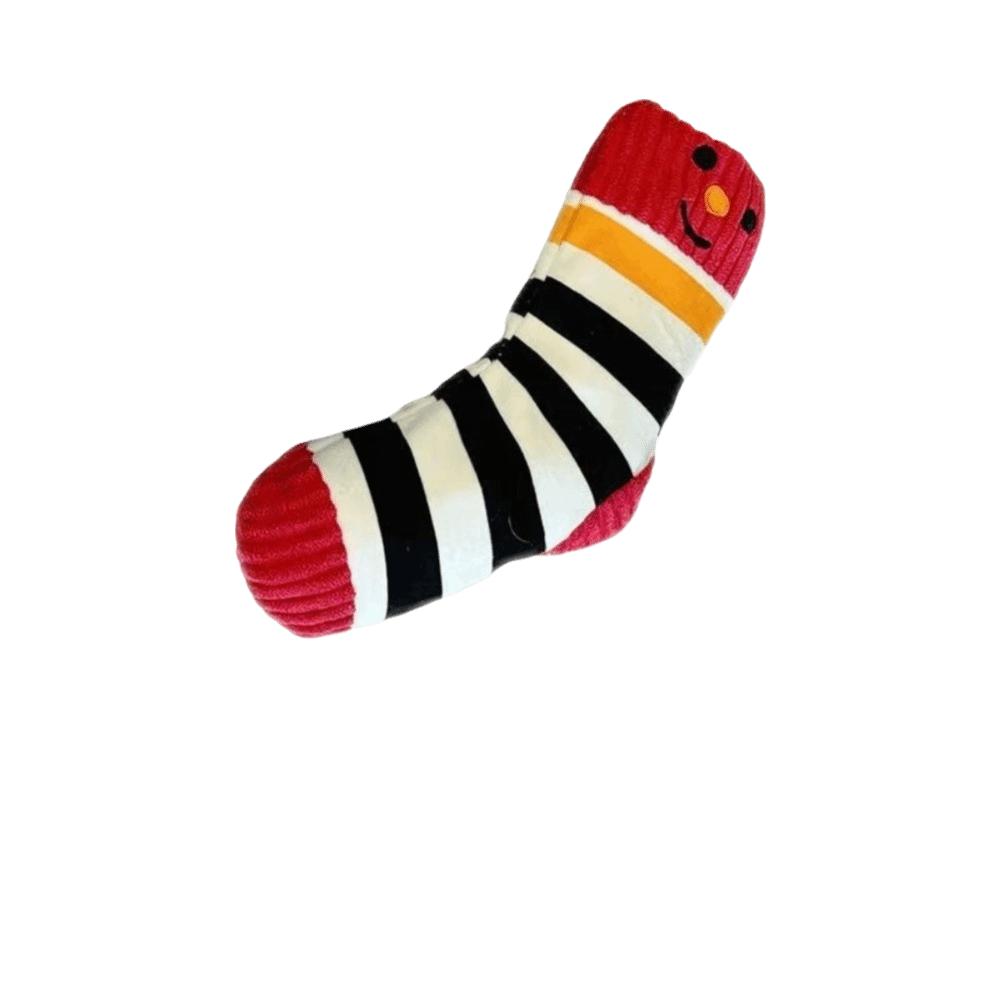 Bite-Resistant Dog Food Leakage Socks Cartoon Squeaker Dog Sound Making Socks Colorful Dog Treat Dispenser Teeth Cleaning