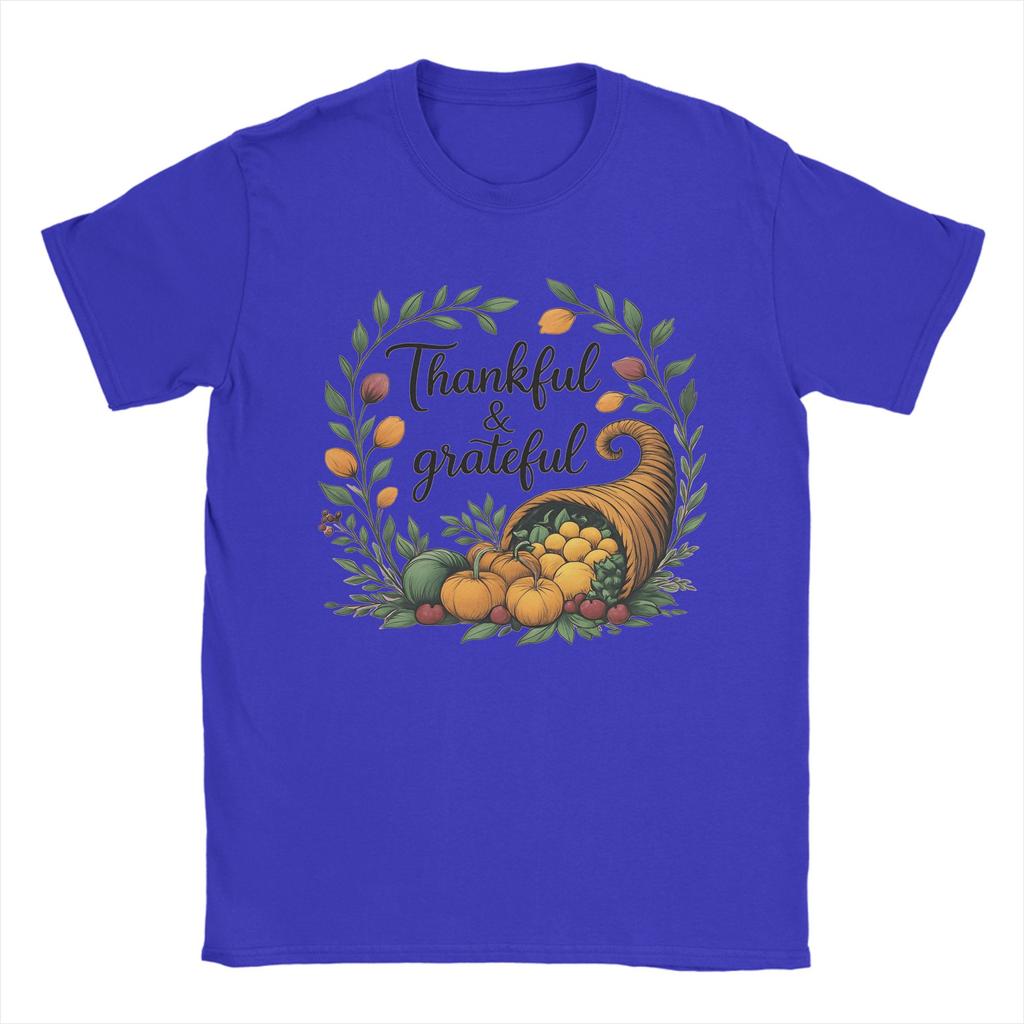Men T-Shirt Thanksgiving Day Casual 100% Cotton Tee Shirt Short Sleeve T Shirt Crewneck Tops Gift Idea