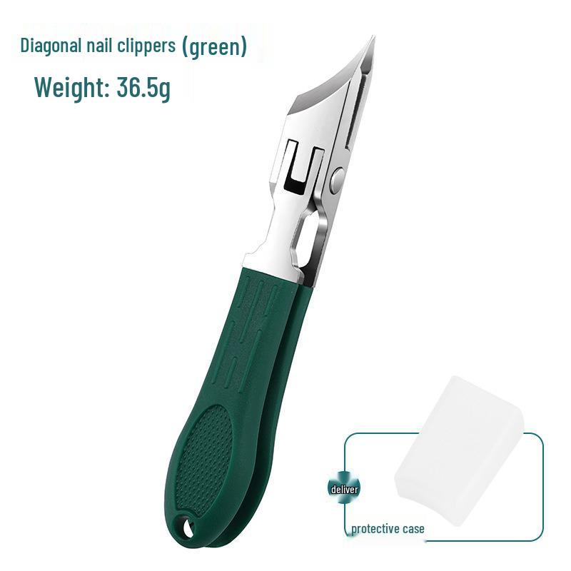 Large Anti-Splash Oblique Nail Clippers for Thick and Ingrown Nails - Household Pedicure Tool