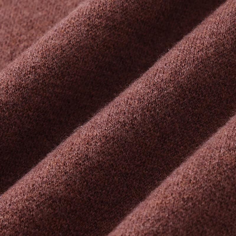 Hengyuanxiang Men's Winter 100% Wool Zipper Collar Sweater