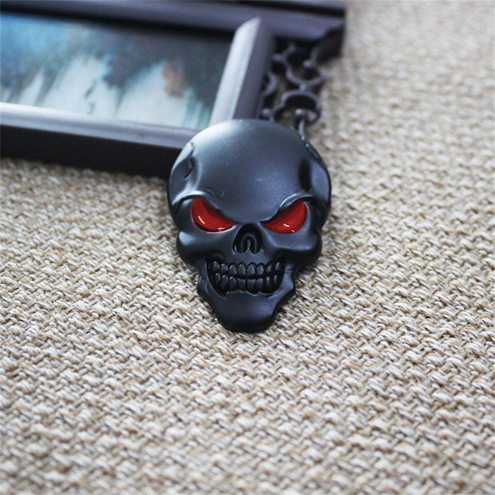 Цинк цинк цинковый сплав череп скелет автомобиль наклейка 3D металл 3D металл череп эмблема значок украшение автомобиля