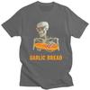 Garlic Bread Skeleton Meme TShirt Pure Cotton Tees Shirt Summer O Neck Tshirt Casual ShortSleeve Clothing For Men Birthday