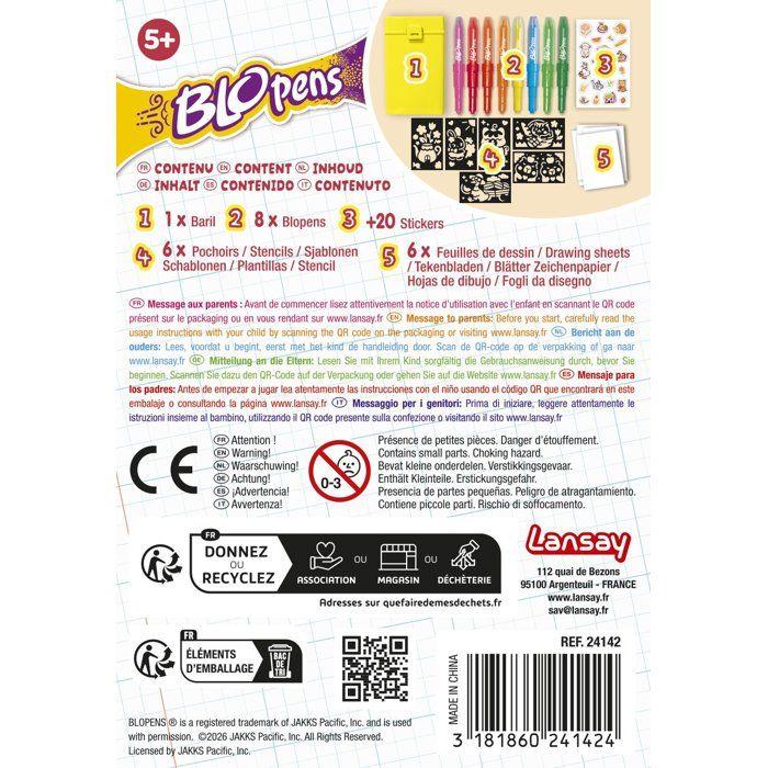 Loisir créatif - LANSAY - BLOPENS - jeu de coloriage - BARIL JARDIN FÉERIQUE - Dès 5 ans
