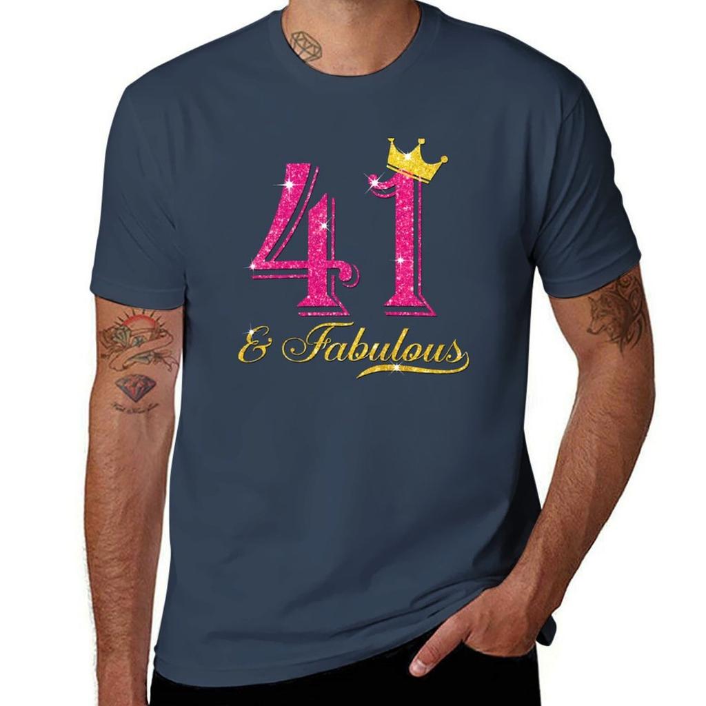 Queen Shirt Unisex 41st Fabulous Birthday Tshirt Holiday Lightweight Tshirt