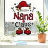 Съемные статические наклейки Nana Claus Наклейка на окно, Рождественская наклейка-прилипайка, Новогодние наклейки из ПВХ для дома, магазина, стеклянных дверей
