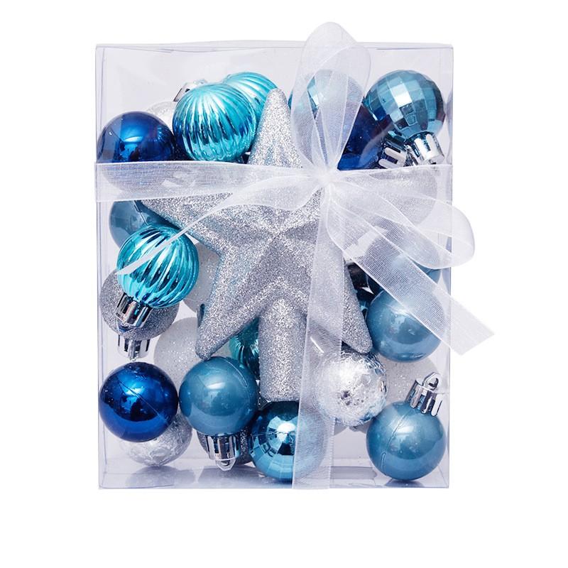 30pcs 3cm Christmas Tree Topper Star Ornament Set Holiday Decorations Xmas Hanging Decor