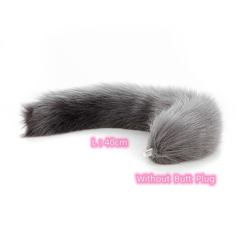 BDSM Faux Fox Tail Anal Plug with Removable Smooth Butt Plug for Men Women Role-playing Adult Games Sex Toys