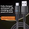 Кабель быстрой зарядки 100 Вт USB A на Type C Кабель в нейлоновой оплетке Для Samsung Xiaomi Huawei Кабель для передачи данных 1м/1,5м/2м