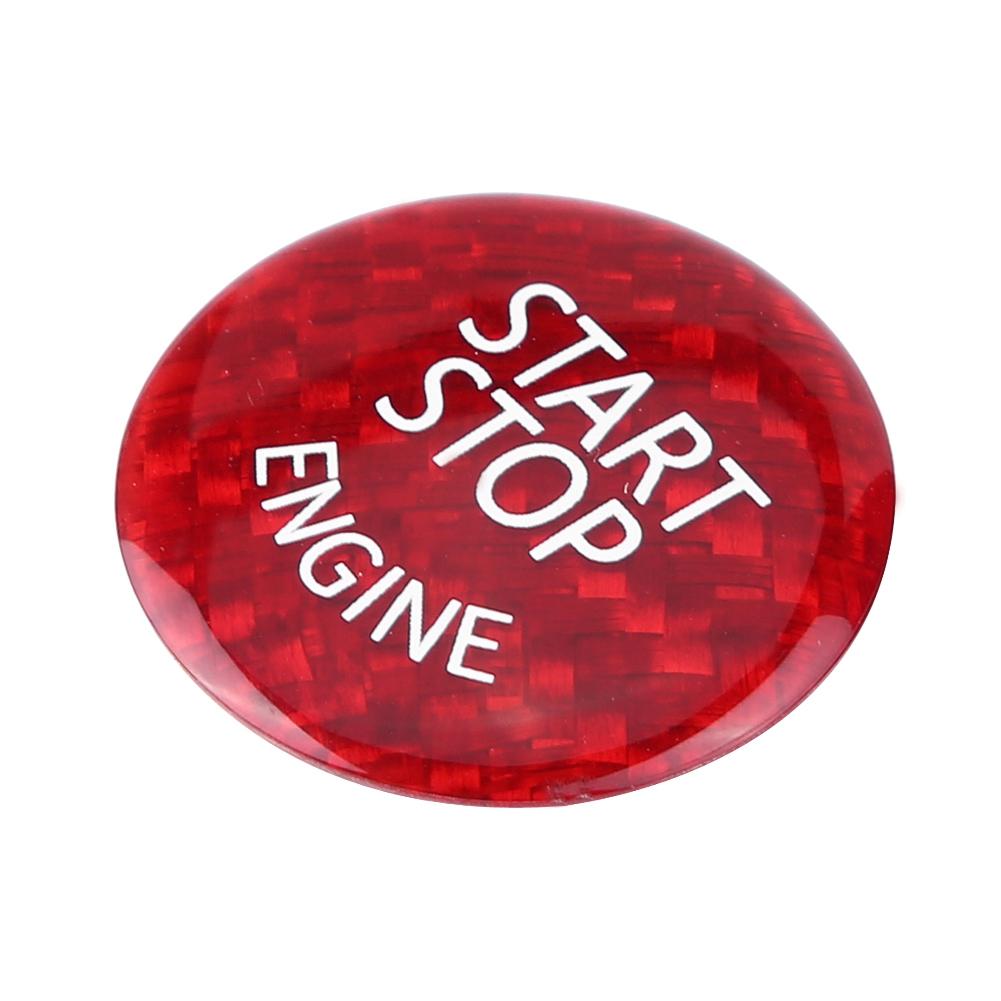 Carbon Fiber Engine Stop Switch Button Cover Sticker for BMW E Underpan Car