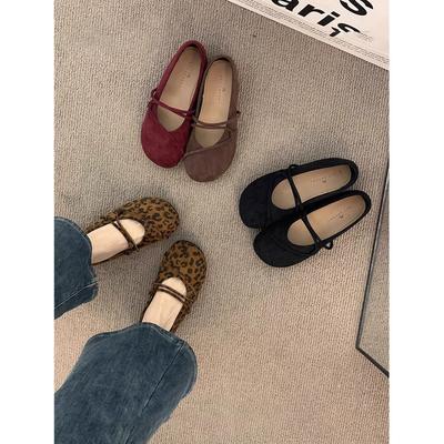 Универсальные балетки на плоской подошве, туфли бабушки в стиле ретро Мори, с круглым носком, на мягкой подошве, с мелким вырезом, одинарные туфли, женские осенне-летние новые модели