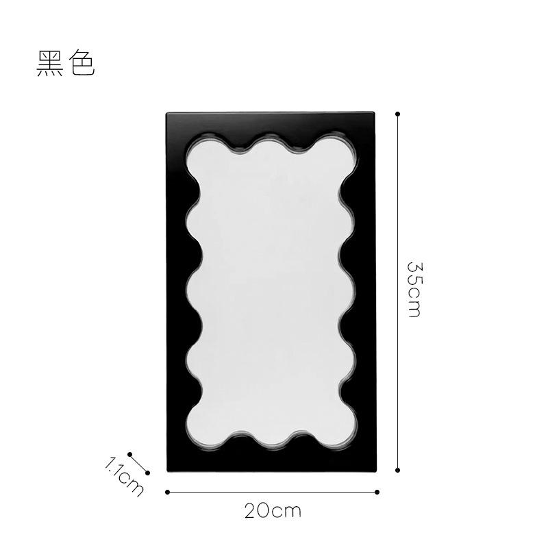 Прямоугольное волнистое настольное зеркало для макияжа в скандинавском стиле, настенное зеркало для ванной, спальни, прихожей