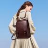 "2024 Women's Genuine Leather Backpack - British College Style Retro Schoolbag & Simple Cowhide Computer Bag"