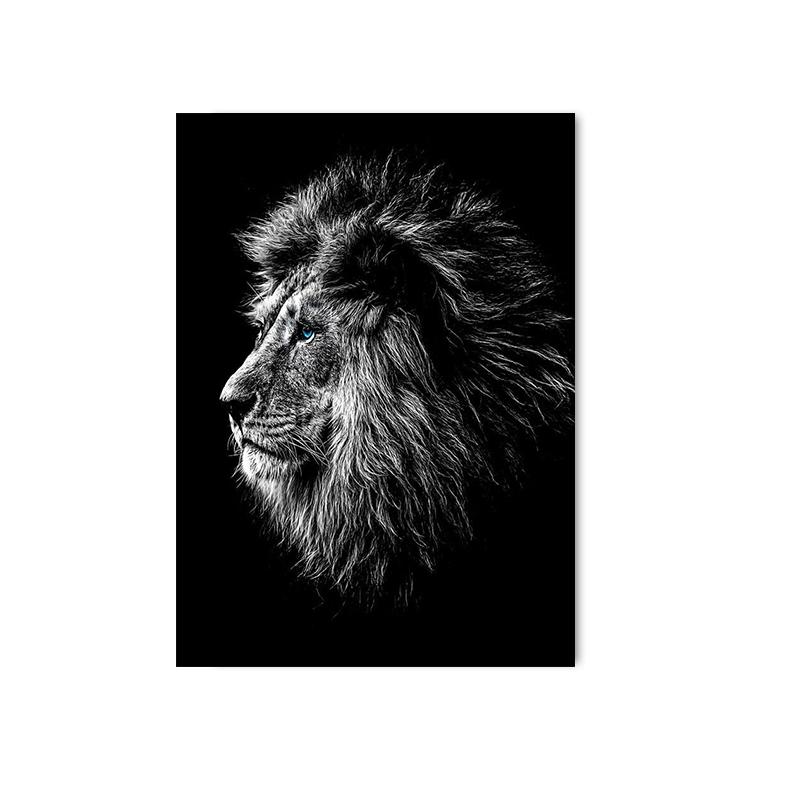 Король Лев, художественные холсты с животными, постеры и принты, современная живопись, настенные панно для гостиной, украшения дома, Cuadros