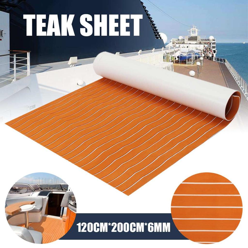 Self-Adhesive EVA Foam Faux Teak Boat Deck Mat Decking Foam Teak Decking Boat EVA Foam Floor Mat For Boat 1200mmx2400mmx5mm