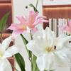 Искусственная ветка лилий с 3 головками, высота 86 см, с зелеными листьями, имитация цветка, гибкие стебли, поддельный цветок лилии